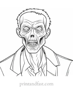 zombie coloring page free