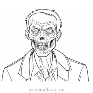 zombie coloring page free