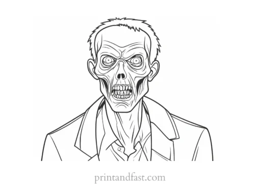 zombie coloring page free