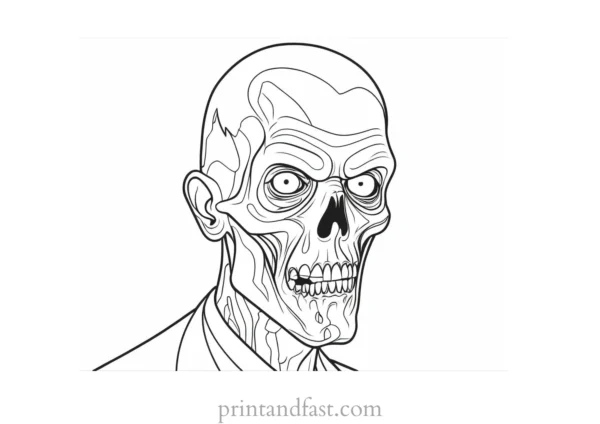 zombie coloring page online