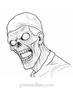 zombie coloring page party