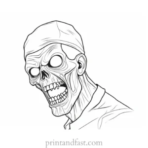 zombie coloring page party