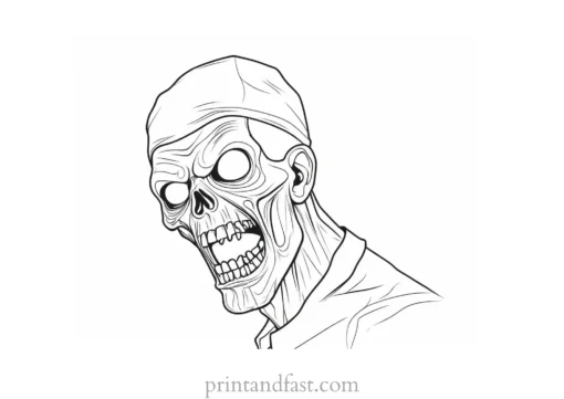 zombie coloring page party