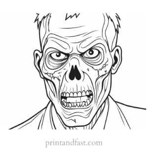 zombie coloring page preschool