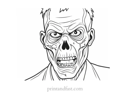 zombie coloring page preschool