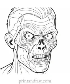 zombie coloring page print out