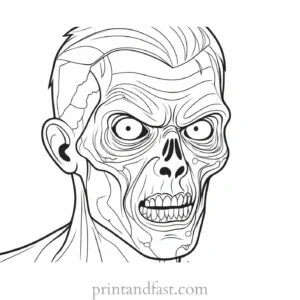 zombie coloring page print out