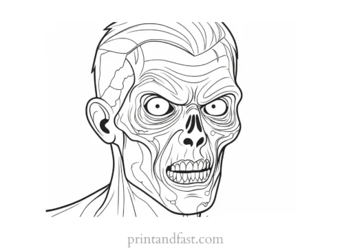 zombie coloring page print out