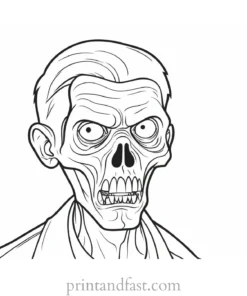 zombie coloring page sheets