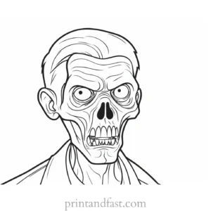 zombie coloring page sheets