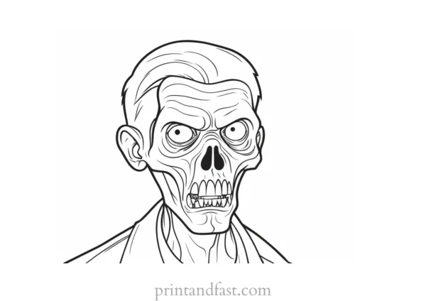 zombie coloring page sheets