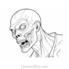 zombie coloring page to color