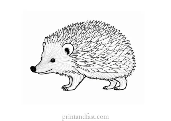 abstract hedgehog coloring page