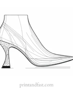 abstract shoe coloring page