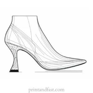 abstract shoe coloring page