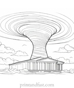 advanced tornado coloring page