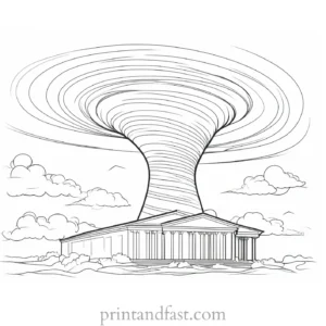 advanced tornado coloring page