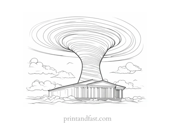 advanced tornado coloring page