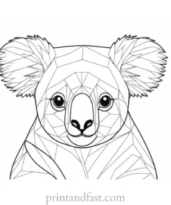 australian Koala Coloring Page