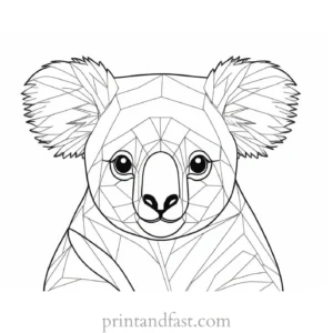 australian Koala Coloring Page