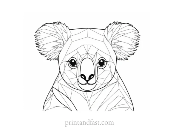 australian Koala Coloring Page