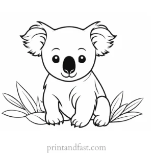 baby Koala Coloring Page