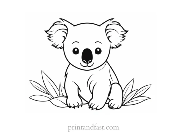 baby Koala Coloring Page