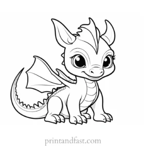 baby dragon coloring page dragon