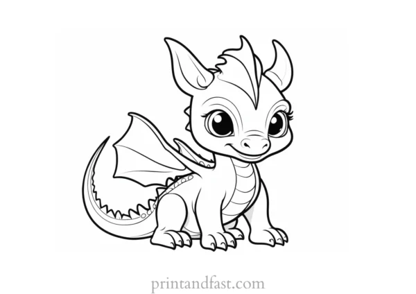 baby dragon coloring page dragon