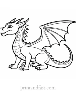 baby dragon coloring page fairytale