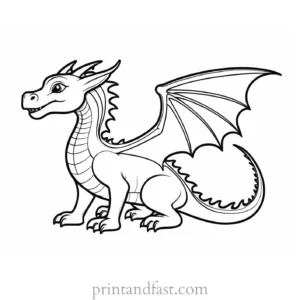 baby dragon coloring page fairytale