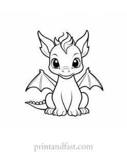 baby dragon coloring page fantasy