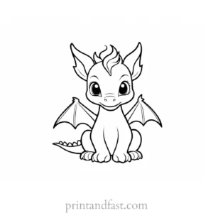 baby dragon coloring page fantasy