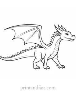 baby dragon coloring page fire breathing