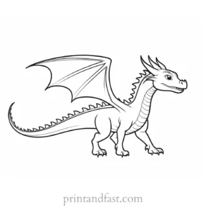 baby dragon coloring page fire breathing