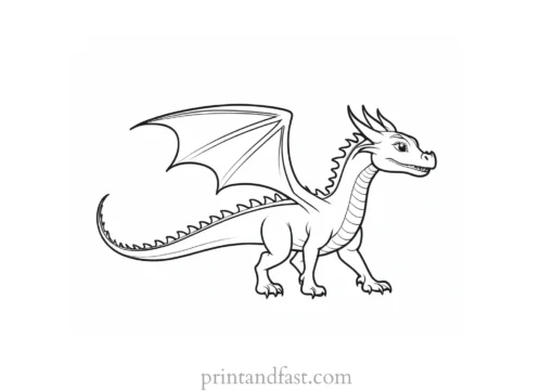 baby dragon coloring page fire breathing