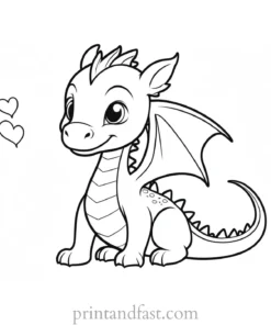 baby dragon coloring page flying