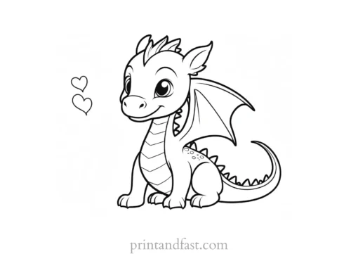 baby dragon coloring page flying