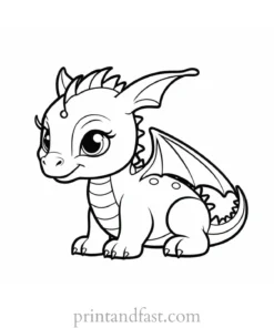 baby dragon coloring page for kids