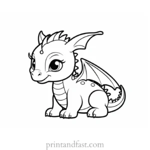 baby dragon coloring page for kids