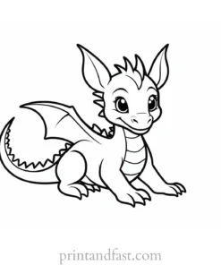 baby dragon coloring page free