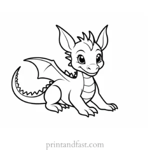 baby dragon coloring page free