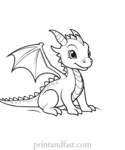 baby dragon coloring page interactive