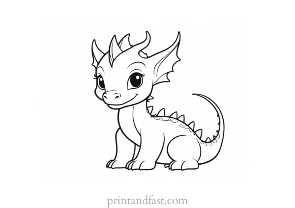 baby dragon coloring page legend