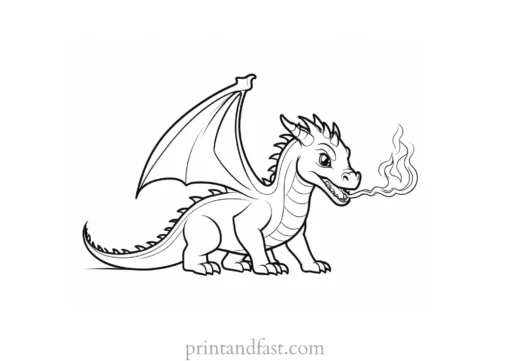 baby dragon coloring page magical