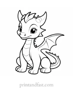 baby dragon coloring page medieval