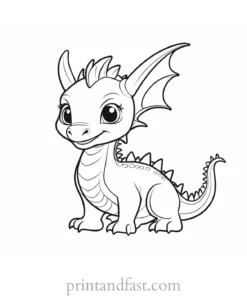 baby dragon coloring page online