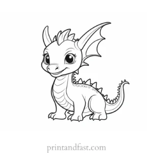 baby dragon coloring page online