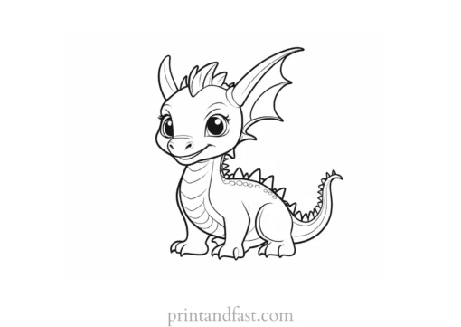 baby dragon coloring page online