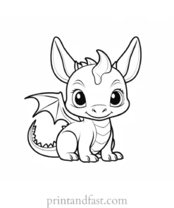 baby dragon coloring page printable